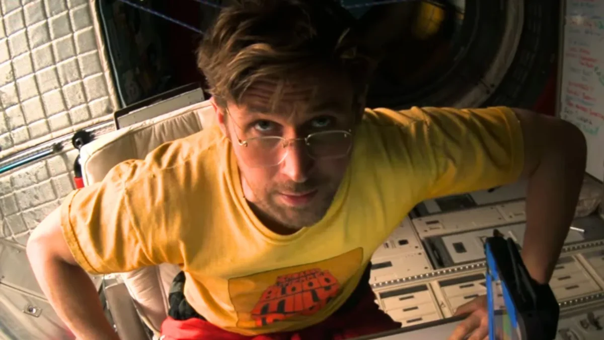 Lançamentos da semana, Ryan Gosling como Ryland Grace em cena do filme Devoradores de estrelas(Project Hail Mary)