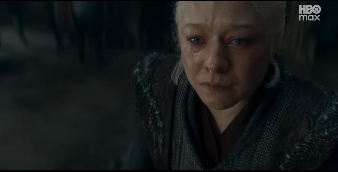 expressão de Rhaenyra após morte de Lucerys